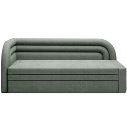 Sofa bed Elfabilo L, sleeping function, Touch 100, textured velvet, green, H80x86x223cm
