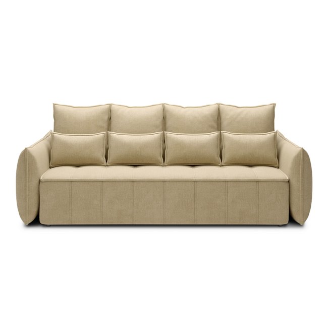 Sofa bed Elwelton, sleeping function, Monolith 04, velvet, beige, H94x106x242cm