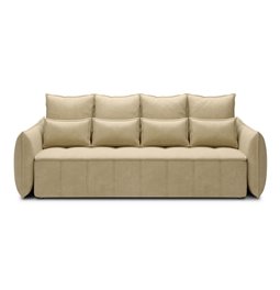 Sofa bed Elwelton, sleeping function, Monolith 04, velvet, beige, H94x106x242cm