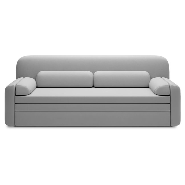 Sofa bed Elioss, sleeping function, Sola 4, grey, H87x89x236cm