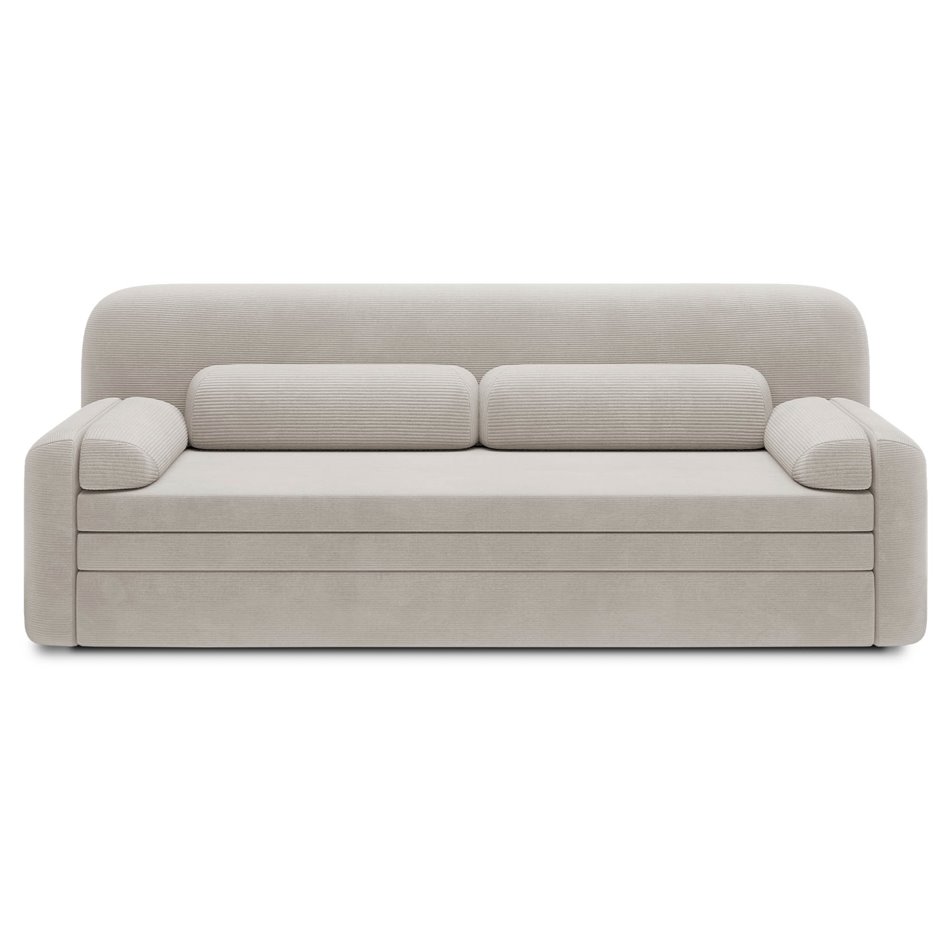 Sofa bed Elioss, sleeping function, Tabbris 18, beige, H87x89x236cm