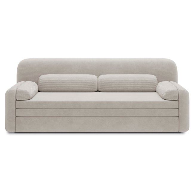 Sofa bed Elioss, sleeping function, Tabbris 18, beige, H87x89x236cm