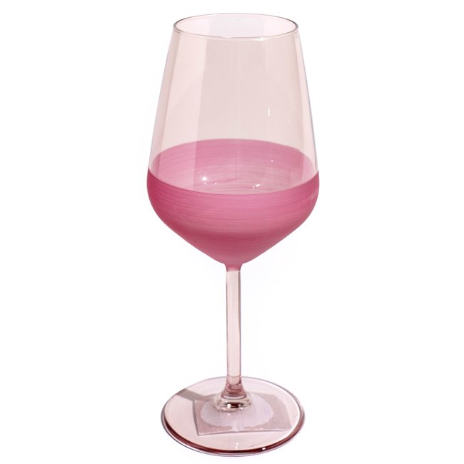 Wine glass Moluna, rose, 490ml, H22cm, D9cm