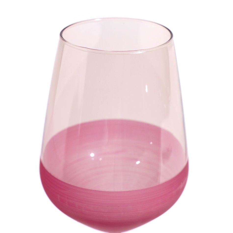 Wine glass Moluna, rose, 490ml, H22cm, D9cm