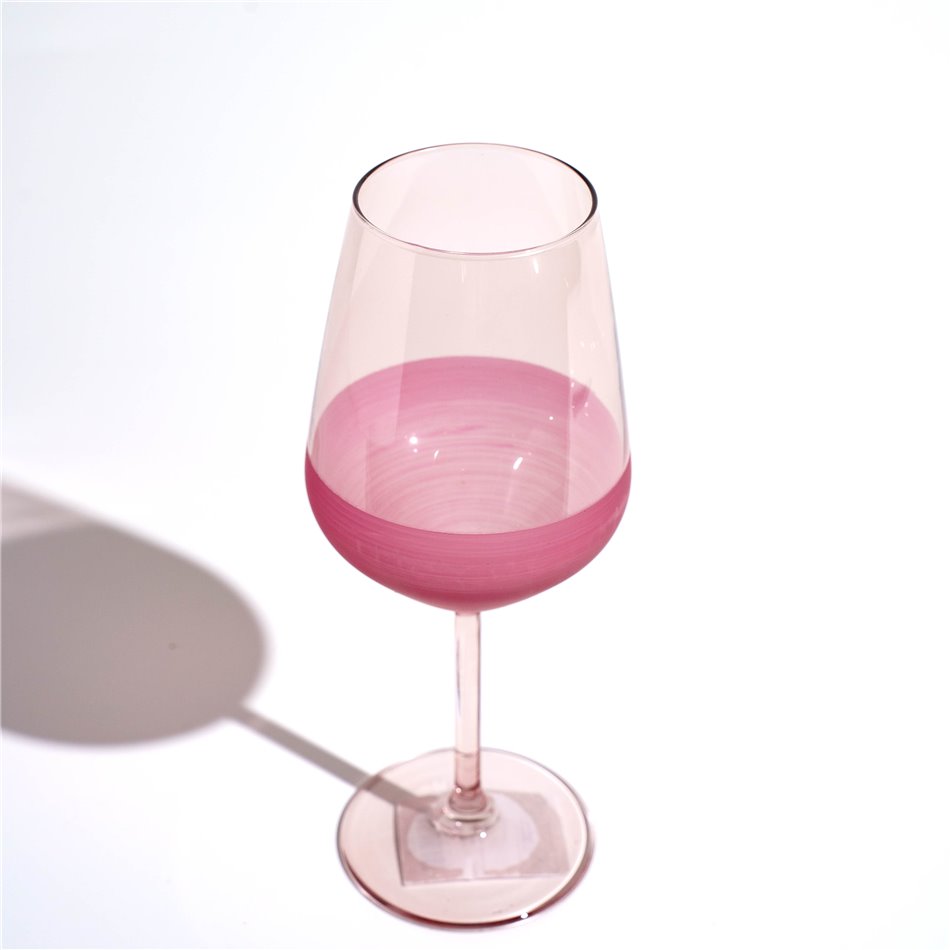Wine glass Moluna, rose, 490ml, H22cm, D9cm