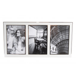Photo frame x3, metal/aluminium, 10x15cm