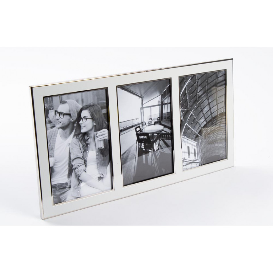 Photo frame x3, metal/aluminium, 10x15cm