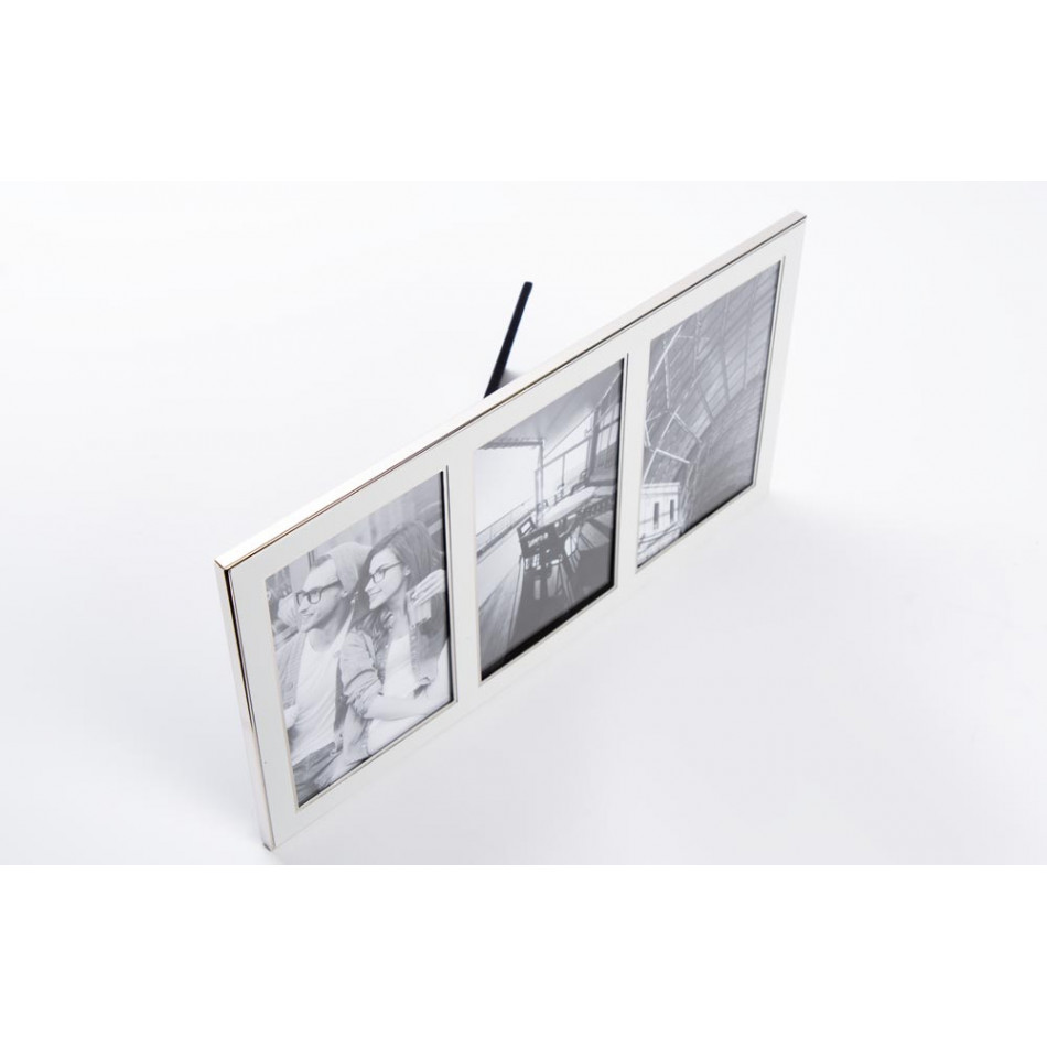 Photo frame x3, metal/aluminium, 10x15cm