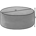 Pouf Elbero Monolith 85, velvet, grey, H42x70x70cm