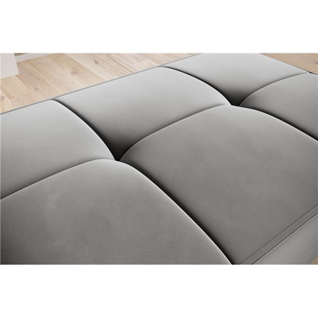 Пуф с ящиком для хранения Elbellis, Velvetmat 4, бархат, серый, H42x62x97см