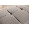 Pouf with storage Elbellis Savoi 7, textured velvet, beige, H42x62x97cm