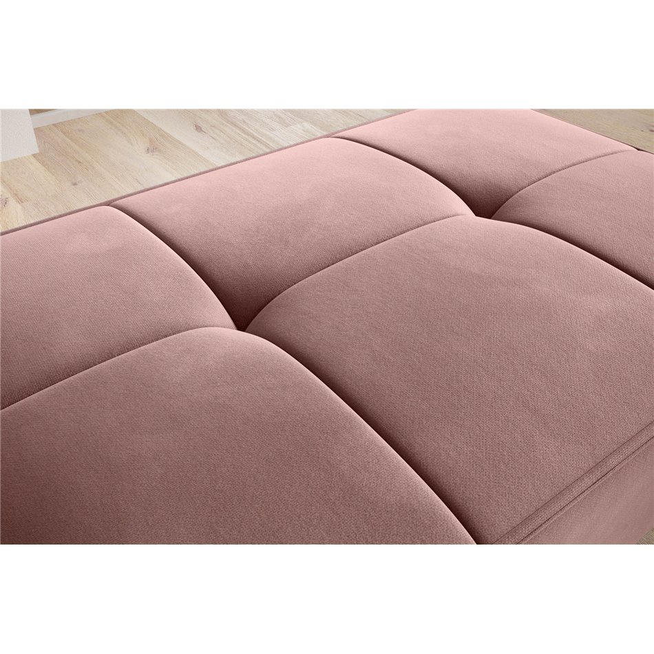 Пуф с ящиком для хранения Elbellis, Lukso 24, бархат, лосось, H42x62x97см