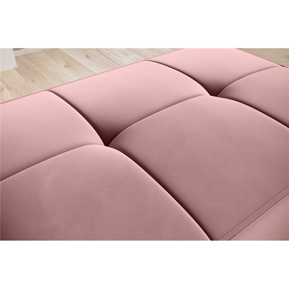 Пуф с ящиком для хранения Elbellis, Velvetmat 24, бархат, лосось, H42x62x97см