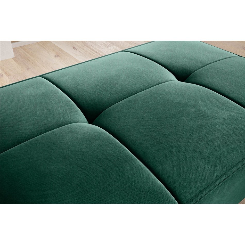 Пуф с ящиком для хранения Elbellis, Lukso 35, бархат, темно-зеленый, H42x62x97см