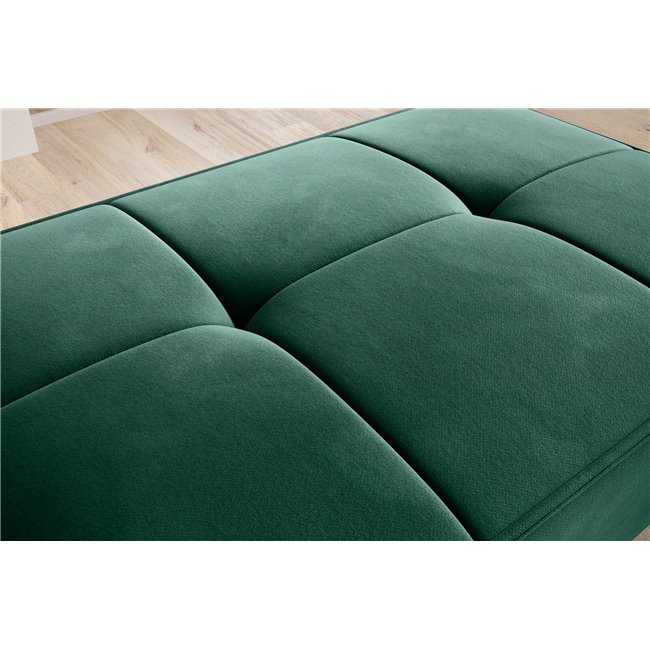 Пуф с ящиком для хранения Elbellis, Lukso 35, бархат, темно-зеленый, H42x62x97см