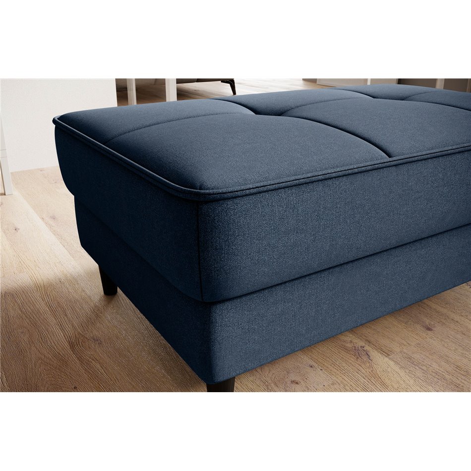 Пуф с ящиком для хранения Elbellis, Gojo 40, темно-синий, H42x62x97см