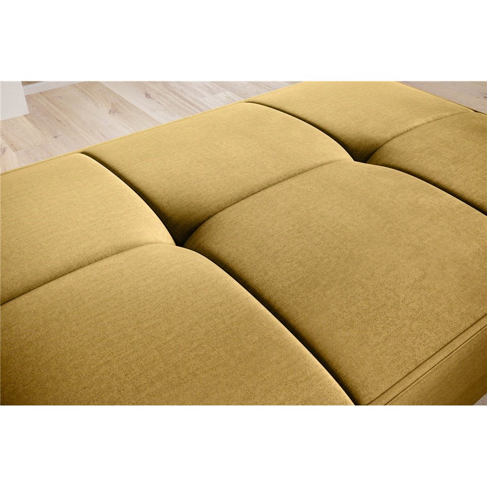 Пуф с ящиком для хранения Elbellis, Nube 45, бархат, желтый, H42x62x97см