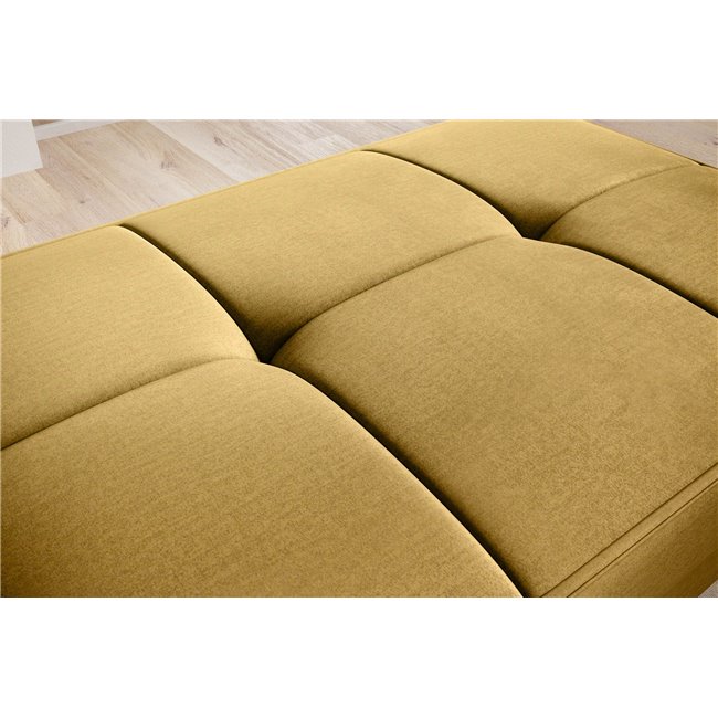 Пуф с ящиком для хранения Elbellis, Nube 45, бархат, желтый, H42x62x97см