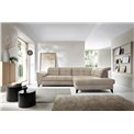 Corner sofa Elinferne R, sleeping function, Raquel 20, beige, H107x210x297cm