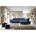 Corner sofa Elinferne R, sleeping function, Relax 40, velvet, dark blue, H107x210x297cm