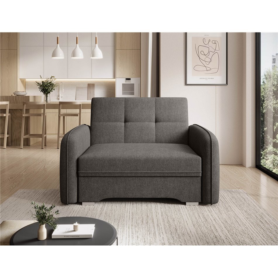 Folding armchair Elaine Poco 05, grey, H84x109x102cm