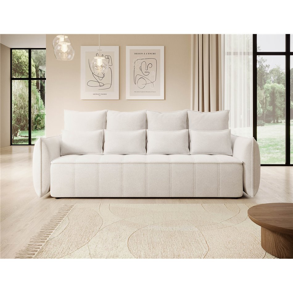 Diivanvoodi Elwelton, pikendatav, Paolli 01, valge, H94x106x242cm