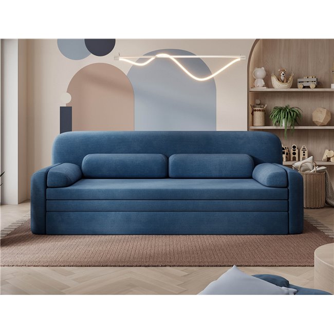 Sofa bed Elioss, sleeping function, Tabbris 40, blue, H87x89x236cm