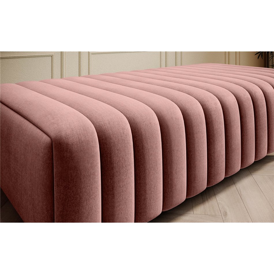 Bench Elaurence Nube 24, velvet, pink, H36xx132cm
