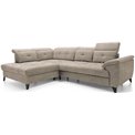 Corner sofa Elinferne L, sleeping function, Raquel 20, beige, H107x210x297cm