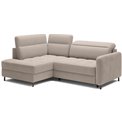 Corner sofa Elbare L, sleeping function, Sola 18, beige, H100x160x208cm