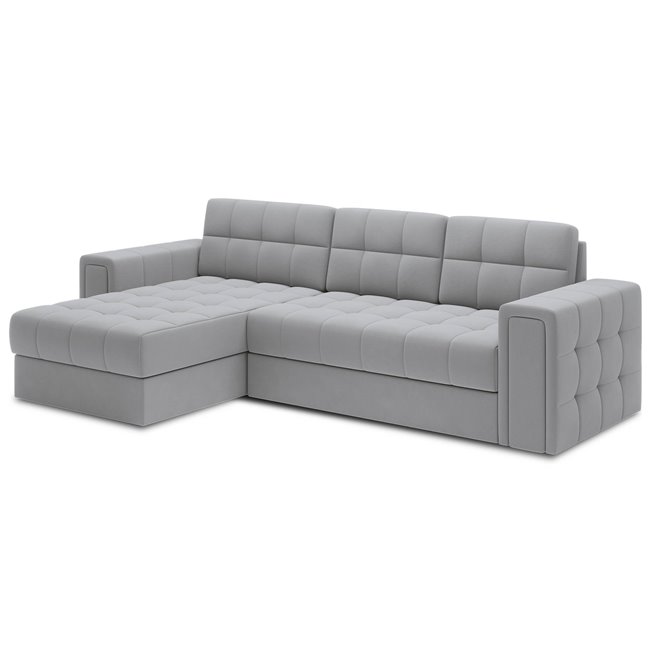 Угловой диван Elveni L/R Reversible, раздвижной, Sola 04, серый, H82x150x260см