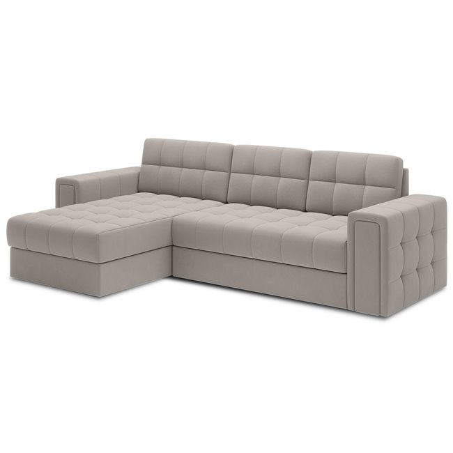 Угловой диван Elveni L/R Reversible, раздвижной, Sola 18, бежевый, H82x150x260см