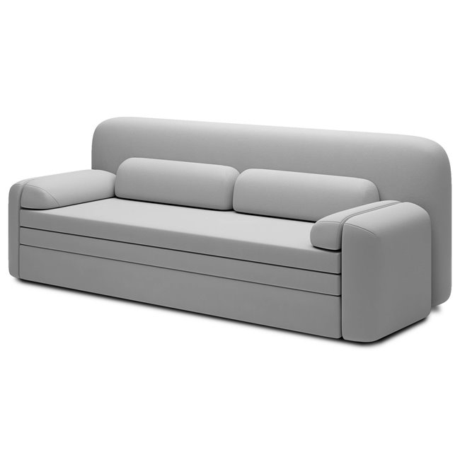 Sofa bed Elioss, sleeping function, Sola 4, grey, H87x89x236cm