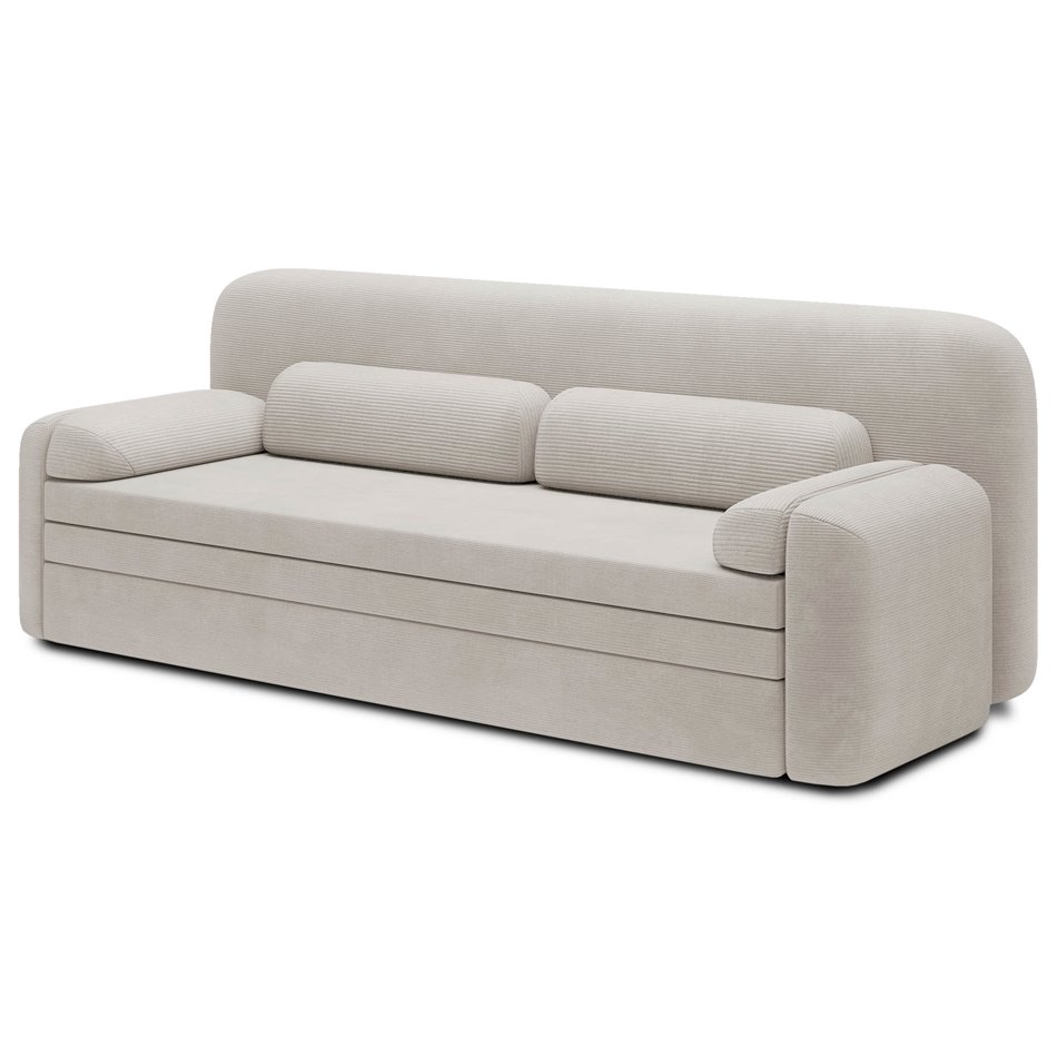 Sofa bed Elioss, sleeping function, Tabbris 18, beige, H87x89x236cm