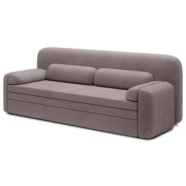 Sofa bed Elioss, sleeping function, Tabbris 22, brown, H87x89x236cm
