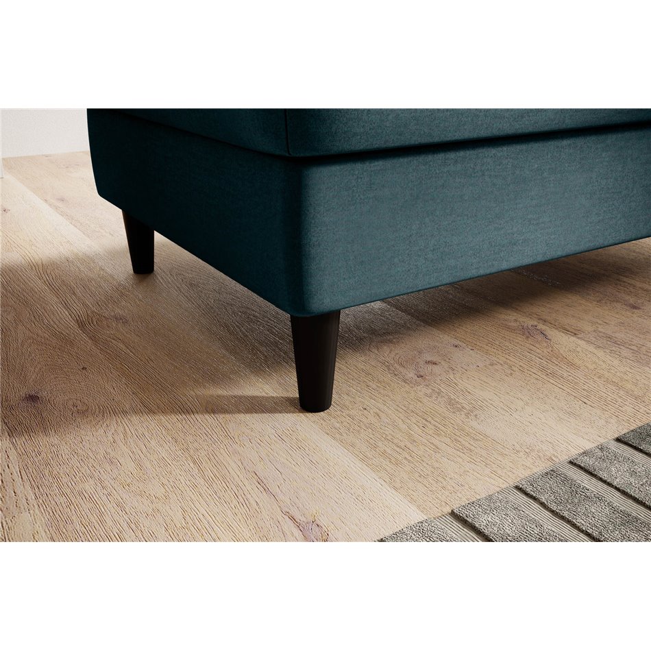 Пуф с ящиком для хранения Elbellis, Monolith 76, бархат, синий, H42x62x97см