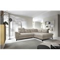 Corner sofa Elinferne R, sleeping function, Raquel 20, beige, H107x210x297cm