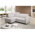Corner sofa Elbare L, sleeping function, Royal 01, bouclé, white, H100x160x208cm