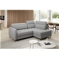 Corner sofa Elbare R, sleeping function, Royal 04, bouclé, grey, H100x160x208cm