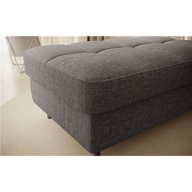 Bench with storage box Elgomsi Manhattan 06, velvet, dark grey, H45x72x104cm