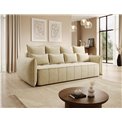 Sofa bed Elwelton, sleeping function, Monolith 04, velvet, beige, H94x106x242cm