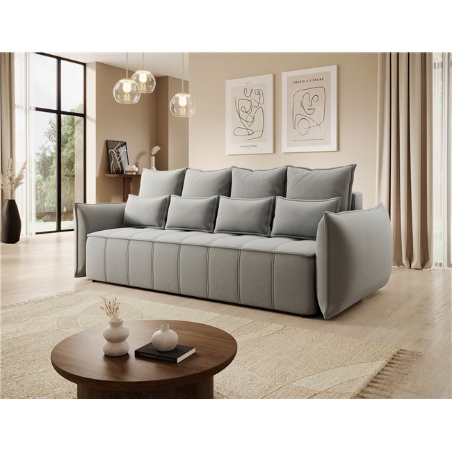 Sofa bed Elwelton, sleeping function, Sola 4, grey, H94x106x242cm