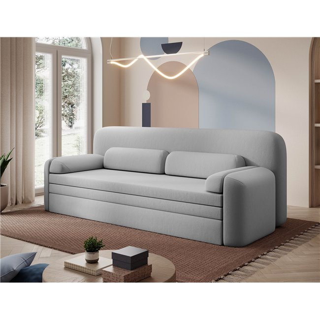Sofa bed Elioss, sleeping function, Sola 4, grey, H87x89x236cm