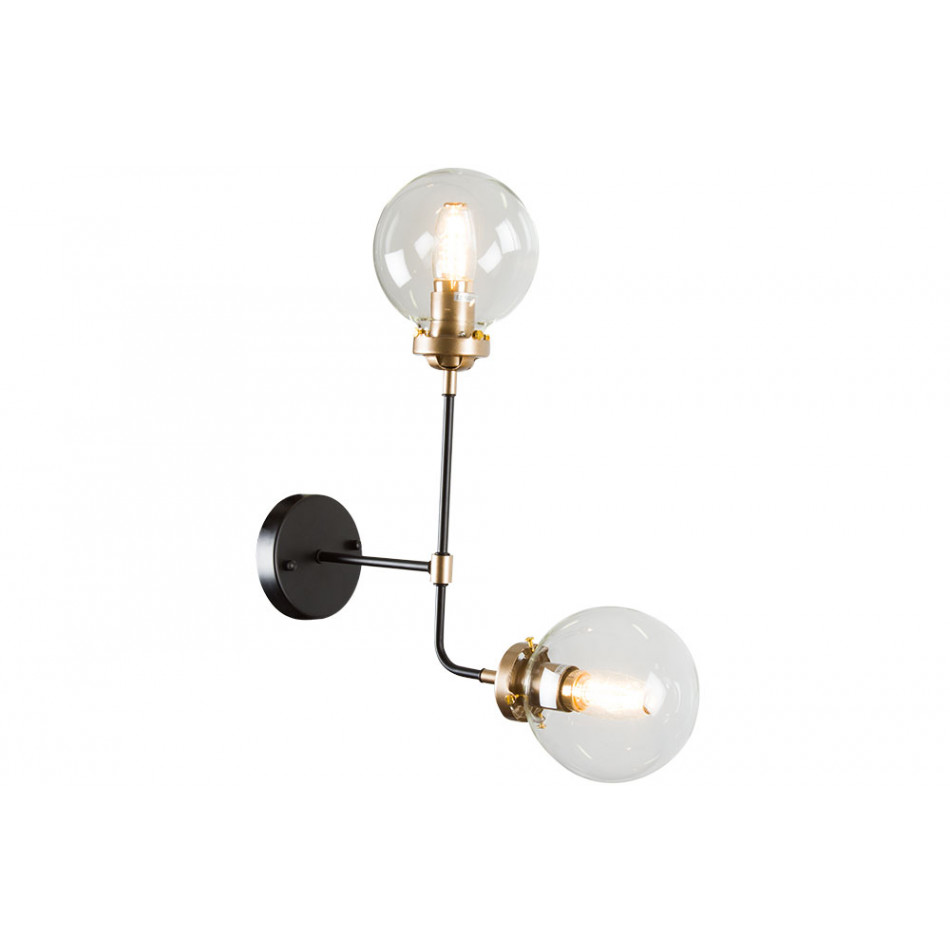 Wall lamp Rejo, black, E27 2x35W (max), 15x40x43cm