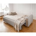 Sofa bed Elcadova Oak, sleeping function, Jaffray 03, grey, H97x97x244cm
