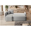 Corner sofa Elhandson L, sleeping function, Sola 4, grey, H89x150x206cm