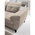 Corner sofa Elinferne L, sleeping function, Raquel 20, beige, H107x210x297cm