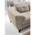 Corner sofa Elinferne R, sleeping function, Raquel 20, beige, H107x210x297cm