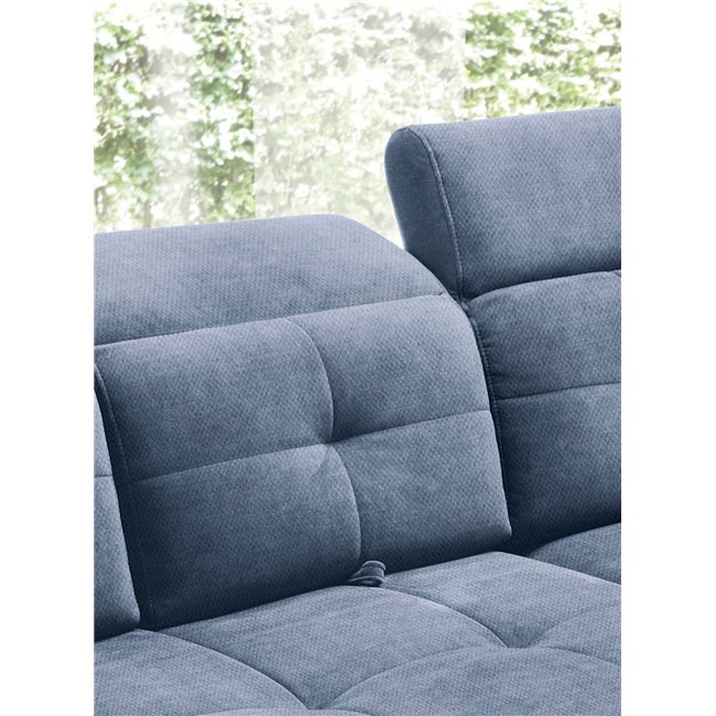 Nurgadiivan Elinferne R, pikendatav, Raquel 40, tumesinine, H107x210x297cm