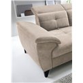 Угловой диван Elinferne R, раздвижной, Relax 20, бархат, бежевый, H107x210x297см